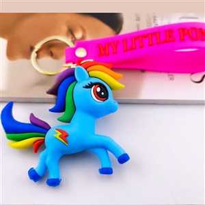 آویز و جاکلیدی پونی کوچولو رنگی سیلیکونی