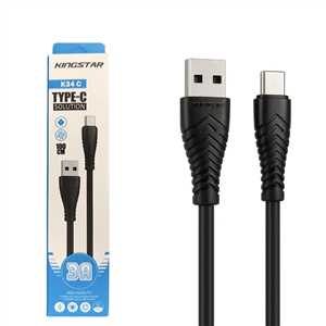 کابل شارژ TYPE C کینگ استار KINGSTAR K34C 1M 3A