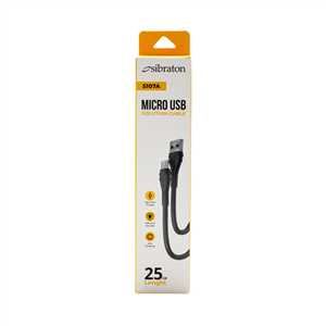 کابل شارژ میکرو سیبراتون SIBRATON S107A 25CM پاوربانک