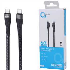کابل شارژ اکسیژن OXYGEN LX-3 Type-C to Type-C 1-M 60W