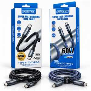 کابل شارژ POWER KIT COTTON Type-C to Type-C 1M 60W